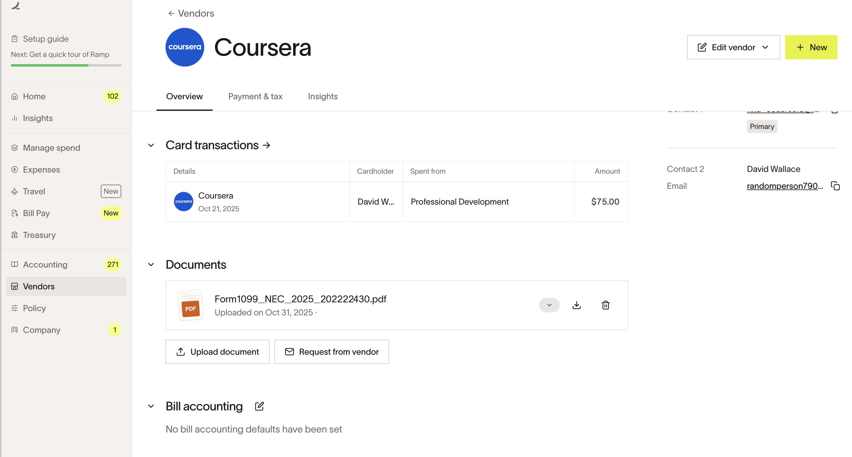 1099 Filing on Ramp – Ramp