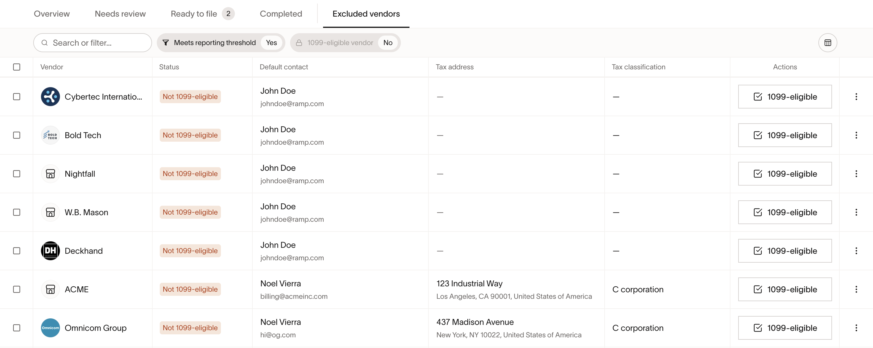 1099 Filing on Ramp – Ramp
